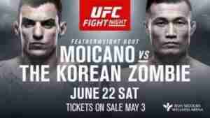 UFC Fight Night 154 Moicano vs The Korean Zombie 6/22/19 watchwrestling