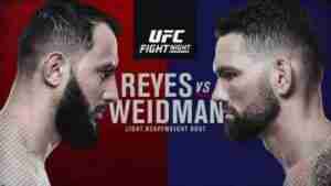 UFC Fight Night Reyes Vs Weidman 10/18/2019 Full Show