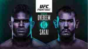 Overeem vs Sakai 9/5/2020