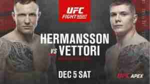 UFC Fight Night Hermansson vs Vettori